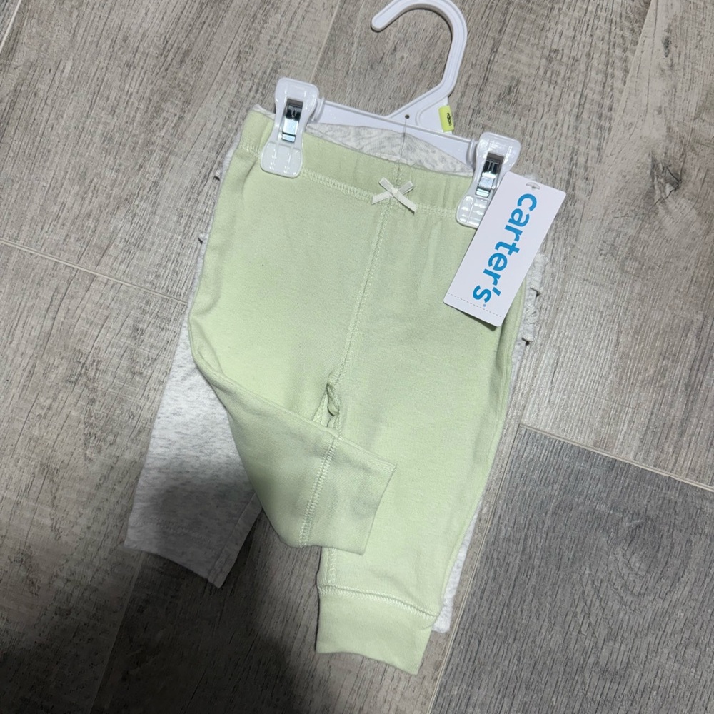 Carter's Soft Mint Green Kids Leggings